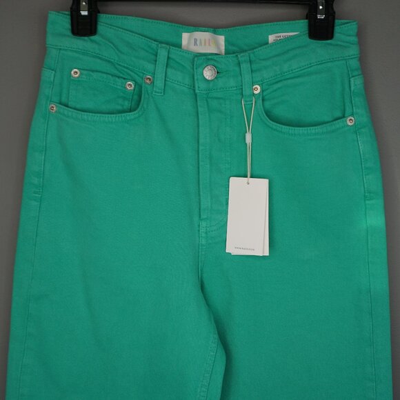 Rails The Getty High Rise Wide Leg Jeans in Emerald Green Size 27 NWT - Picture 4 of 16